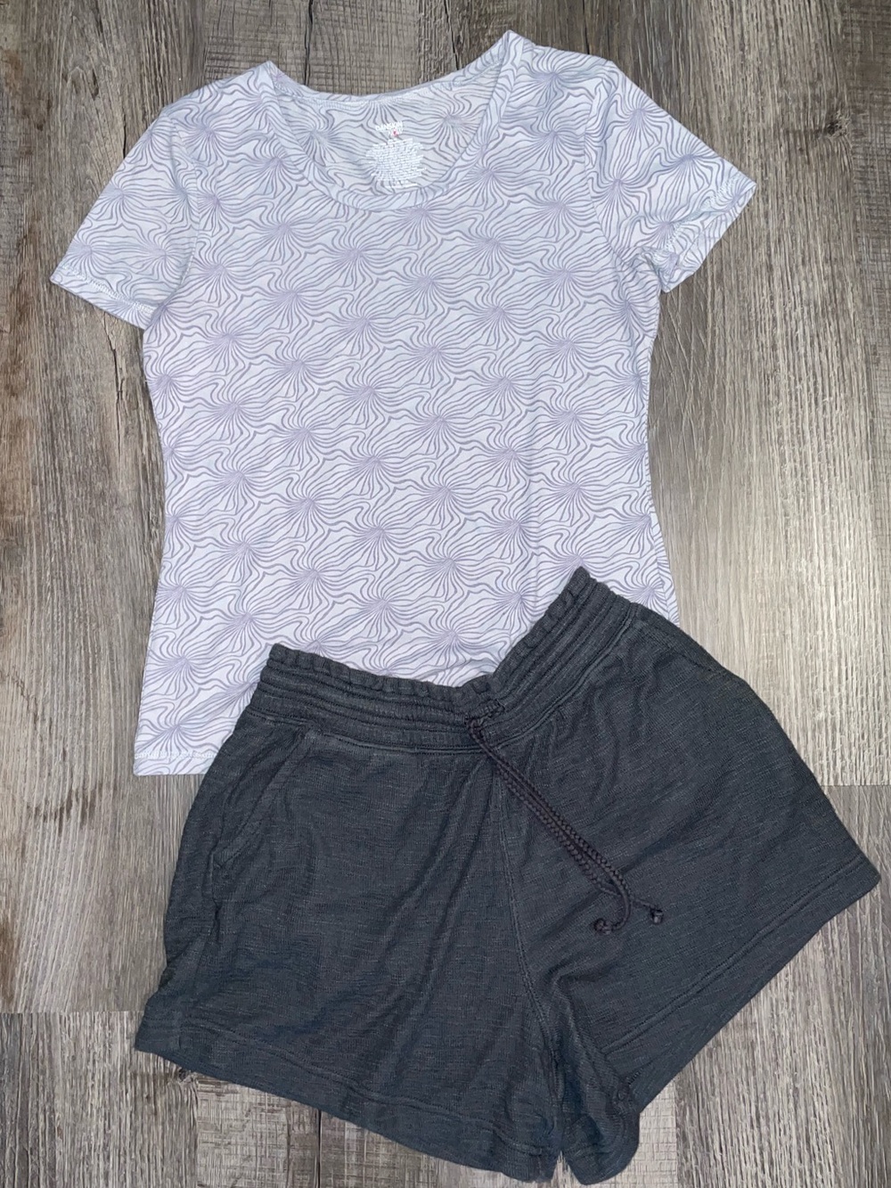 Aerie Shorts  Small & Danskin tee Slub Cotton Tee Gray s/m